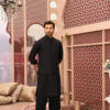 Deep Black Kurta Shalwar for Men