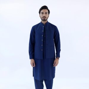 Kurta Shalwar for Men - Checkered Royal Blue